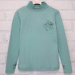 Гольф утеплений шкільний для дівчинки, з начісом і мереживом, Benini