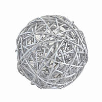 Ялинкова прикраса куля Yes Fun ротанговий d-10см срібний (973314)
