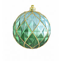 Ялинкова прикраса куля Yes Fun Полігональний d-8см зелений (972956)
