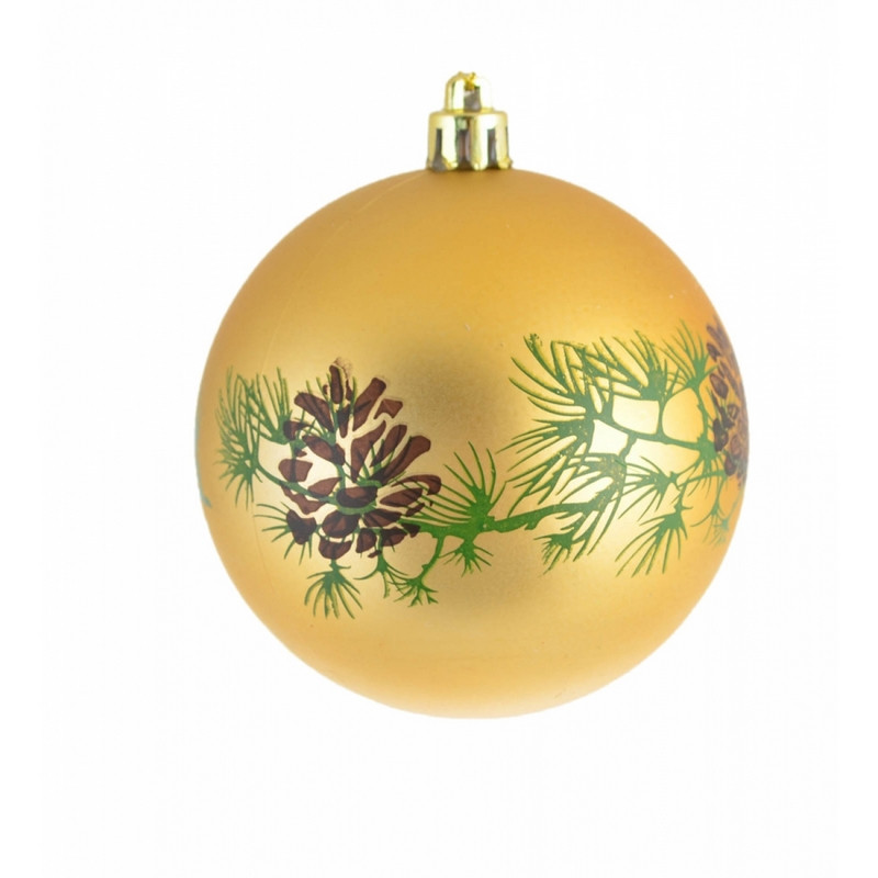 Ялинкова прикраса куля Yes Fun Шишка d-8см золотий (972924)