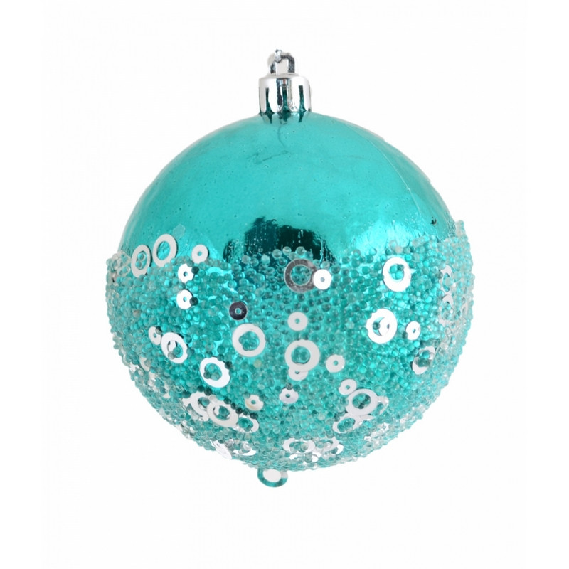 Ялинкова прикраса куля Yes Fun Морське настрій d-8см темно-блакитний (972868)