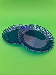 Тарілка склоподібна десертна 160 мм, блакитна уп./10 штук