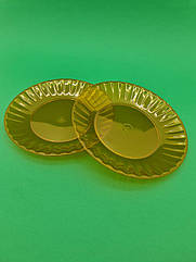 Тарілка склоподібна діаметр 205 мм, помаранчева 10 шт/уп