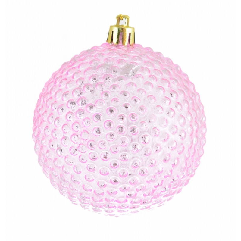 Ялинкова прикраса куля Yes Fun Їжачок d-8см рожевий (972805)