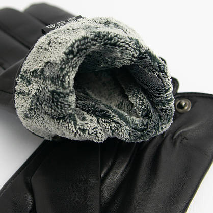 Оптом чоловічі рукавички з якісної шкіри з махровим утеплювачем (арт. M20-232-2), фото 5