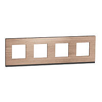 Рамка 4-постова дуб Unica New Pure Schneider Electric NU600884