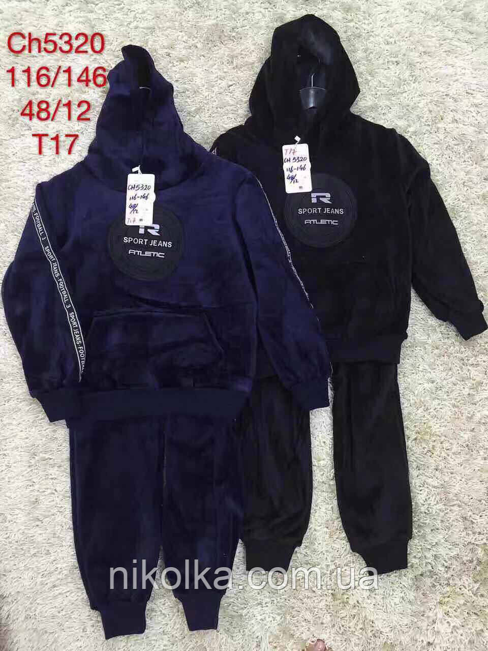 Велюрові утеплені костюми-двійка для хлопчика гуртом, S&D, 116-146 рр., арт. CH-5320, фото 1