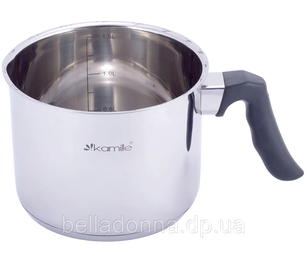 Молочник із неіржавкої сталі 1,5 л Kamille KM-5843