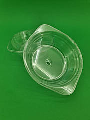 Тарілка одноразова склоподібна діаметр 500 мл, прозора 10 шт/уп