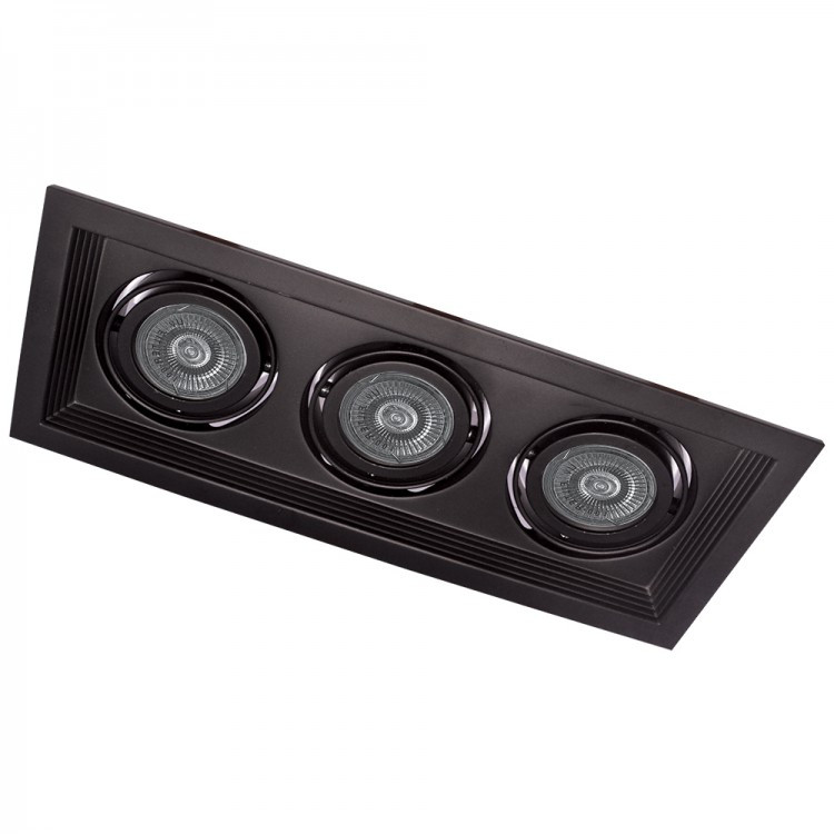 Вбудований точковий карданний світильник Feron DLT 203 чорний 320*130*43 мм  MR-16