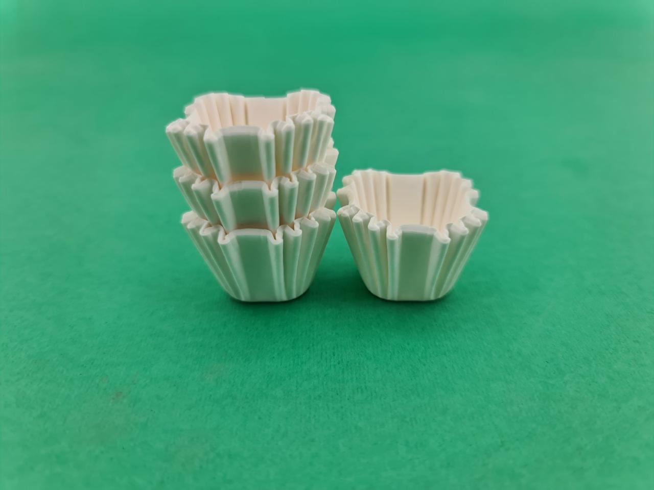 Тартолетка для кексів"Квадратна біла"(20*20*20) (100шт)/К-20/ (1 уп.), фото 1