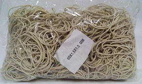 Гумка №60 ( біла )*1,5 мм 1 кг "Plast" (1 пач.)