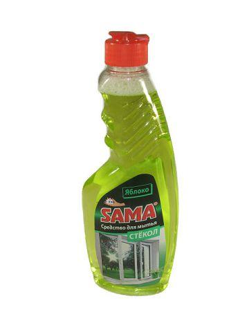 Мийний засіб для скла та дзеркал САМА яблуко 500 г (запаска) (1 шт.), фото 1