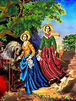 Схема для вышивки бисером на атласе "Две сестры" Репродукция картины К. Брюллова