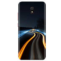 Силиконовый чехол с рисунком для Xiaomi Redmi 8A (Ночная дорога)