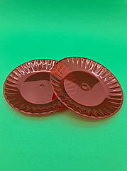 Тарілка склоподібна 205 мм, червона 10 шт/уп