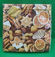 Дизайнерская салфетка (ЗЗхЗЗ, 20шт) LuxyНГ Новогодние сладости (1 пач)