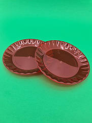 Тарілка склоподібна десертна розмір 160 мм, червона 10 шт/уп