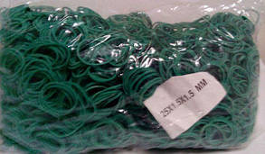 Гумка грошова №25 ( зелена )*1,5 мм 1 кг "Plast" (1 пач.)