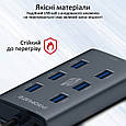 USB-хаб Promate EzHub-7 7хUSB 3.0 Grey (ezhub-7.grey), фото 6