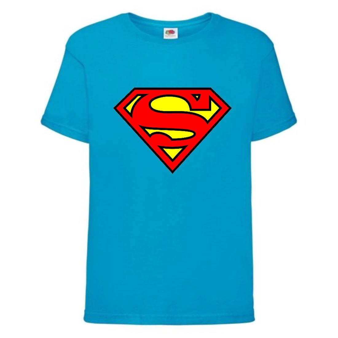 Футболка Супермен (Supermen-001) блакитна