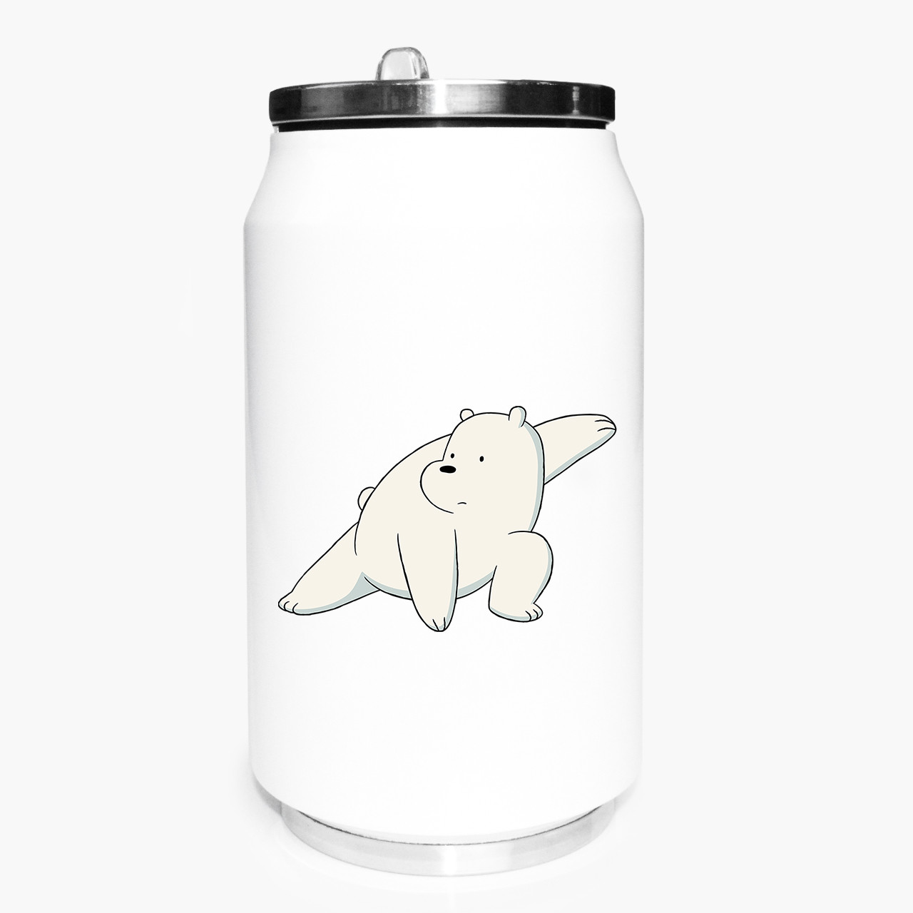 Термокружка Вся правда про ведмедів We Bare Bears термобанка з нержавіючої сталі з принтом