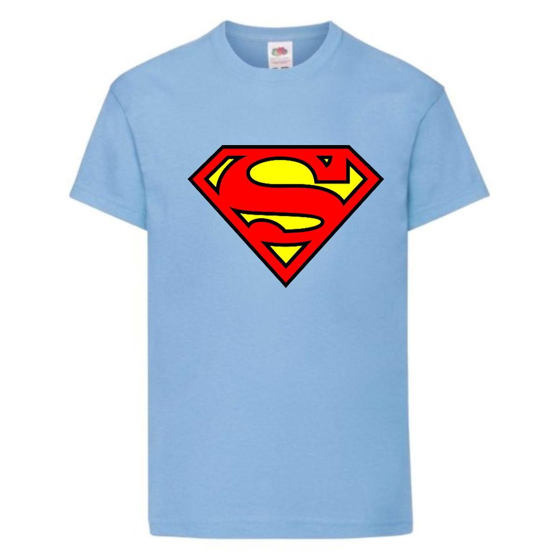 Футболка Супермен (Supermen-001) світло блакитна
