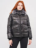 Куртка зимова жіноча розмір 48. Пуховик Лэрис чорний Nui very, фото 4
