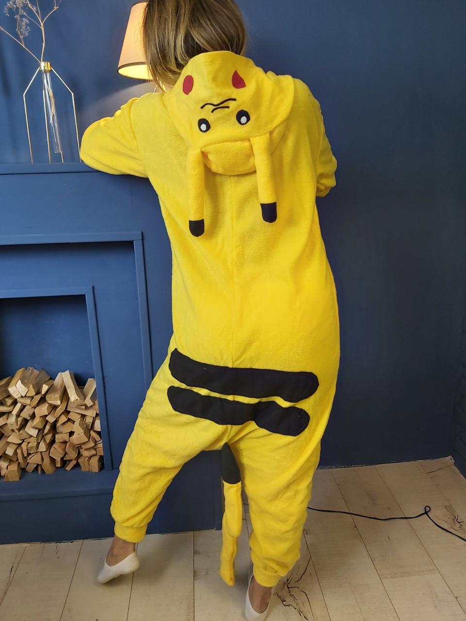 Пижама костюм Кигуруми Пикачу Покемон для мальчиков и девочек производство Украина рост 80-104 см. - фото 3 - id-p1283054179