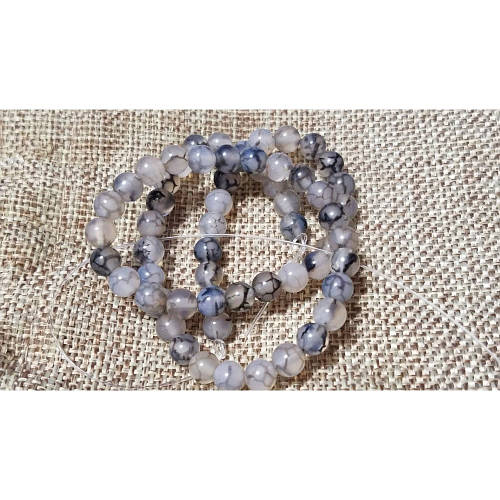 Купить Агат *вены дракона* 6 мм, цена 71 грн — Prom.ua (ID#1283053451)