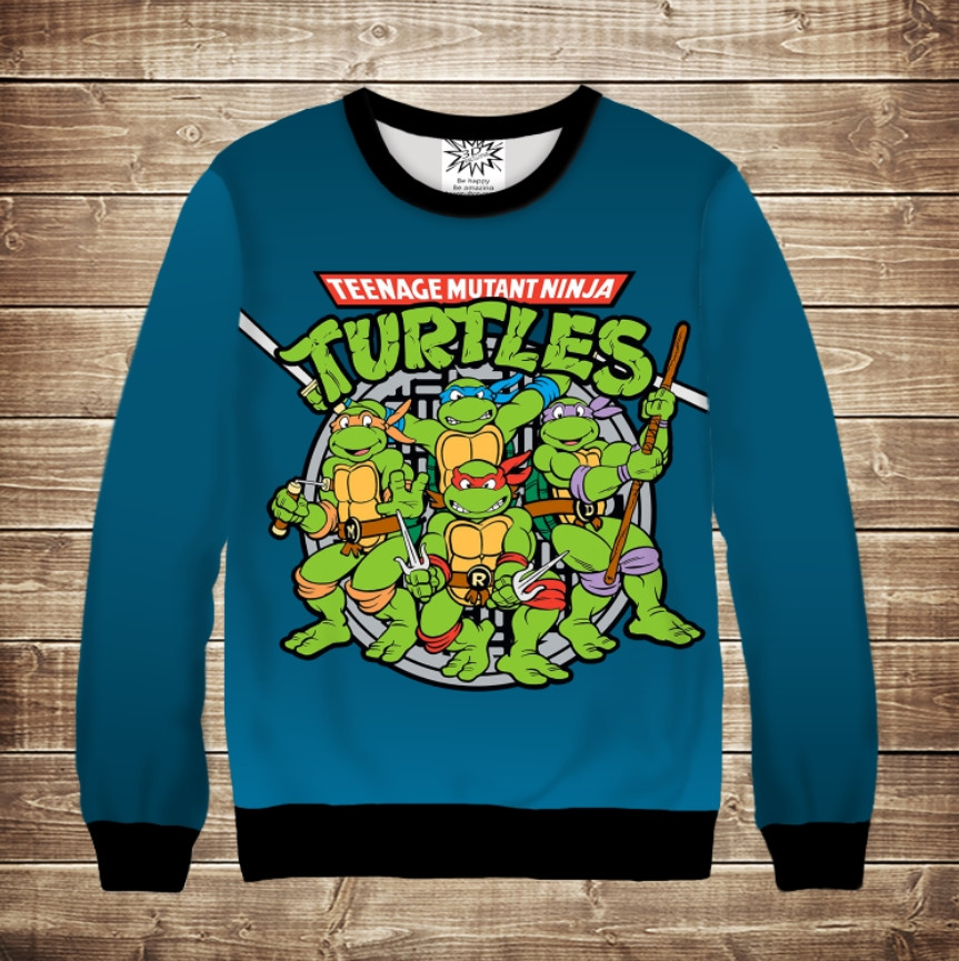 Світшот 3D Turtles 2