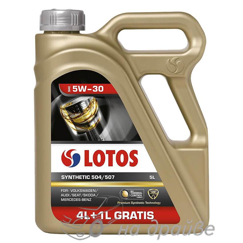 Масло моторне SYNTHETIC 5W 504/507-30 4 + 1 л Lotos Oil