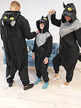 Пижама костюм Кигуруми Черный кот для детей и подростков