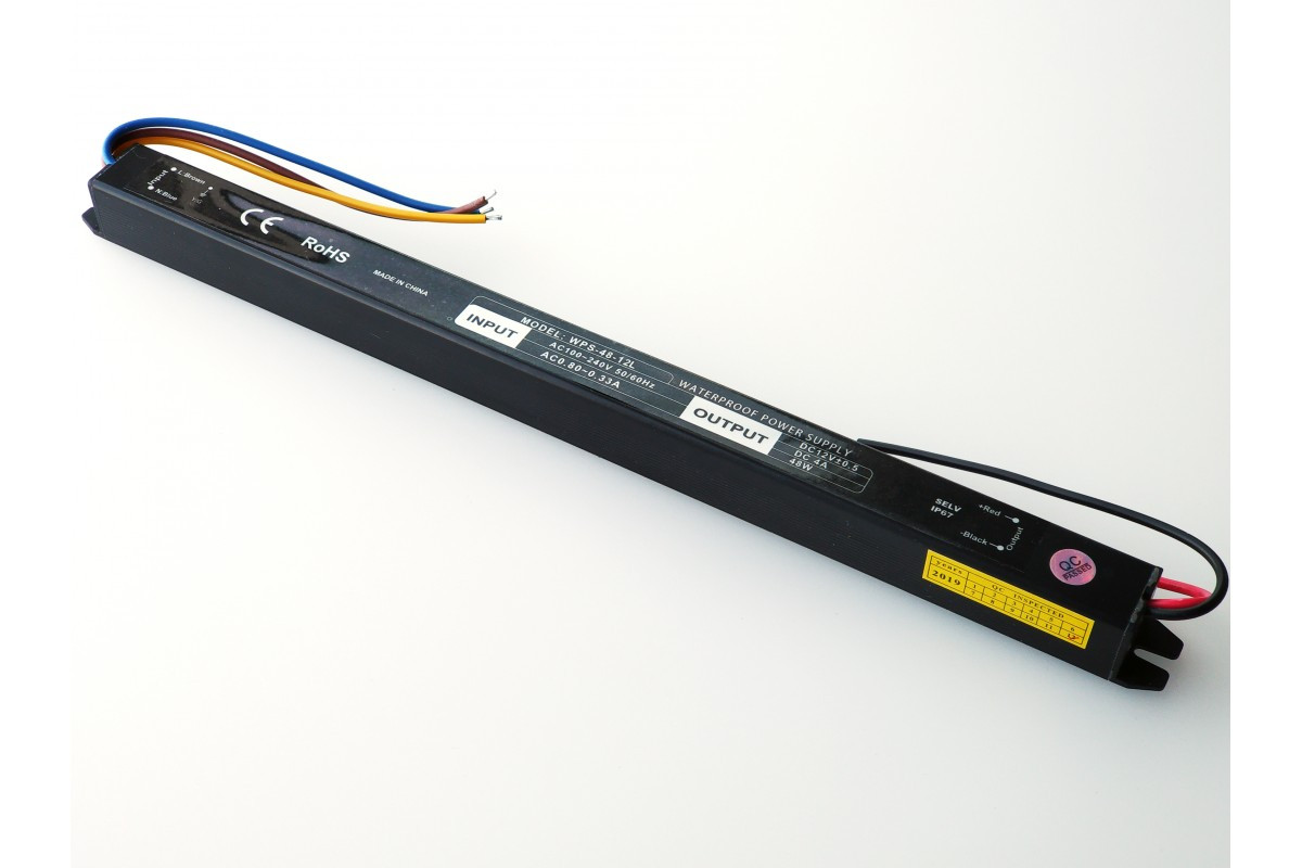 Блок живлення 48W 12V герметичний premium SLIM