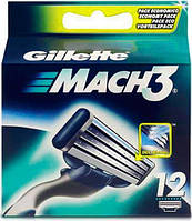 Оригинал cменные кассеты Gillette Mach3 Германия 12 штук в упаковке