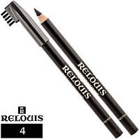 RELOUIS Brow Pencil Олівець для брів дерев'яний зі щіточкою No04 чорний