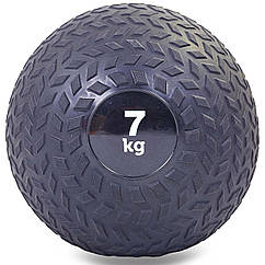 М'яч медичний (слембол) SLAM BALL FI-5729-7 7 кг (PVC, мінеральний наповнювач, d-23 см, чорний)