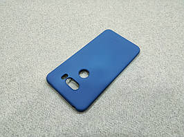 Матовий силіконовий чохол бампер для LG V30 синій тонкий софт тач