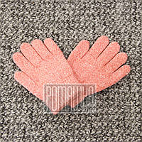 Демисезонные детские 2-5 лет теплые вязаные однослойные плотные перчатки для девочки детей 7096 Розовый