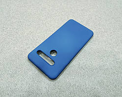 Матовий силіконовий чохол бампер для LG G8 Thinq синій тонкий софт тач