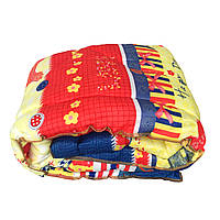 Недорого вовняна полуторна ковдра 145/215, тканина полікотон