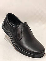 39,40,41,42,43,44,45 Мужские туфли кожаные TRAFFIC (Траффик) прошитые Черные