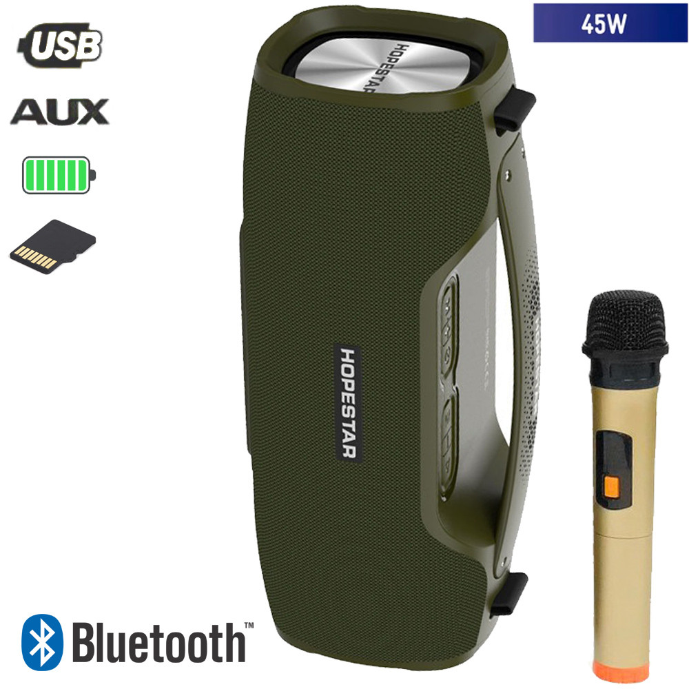 Портитивная Bluetooth колонка HOPESTAR-A6 PRO PowerBank с микрофоном и ...