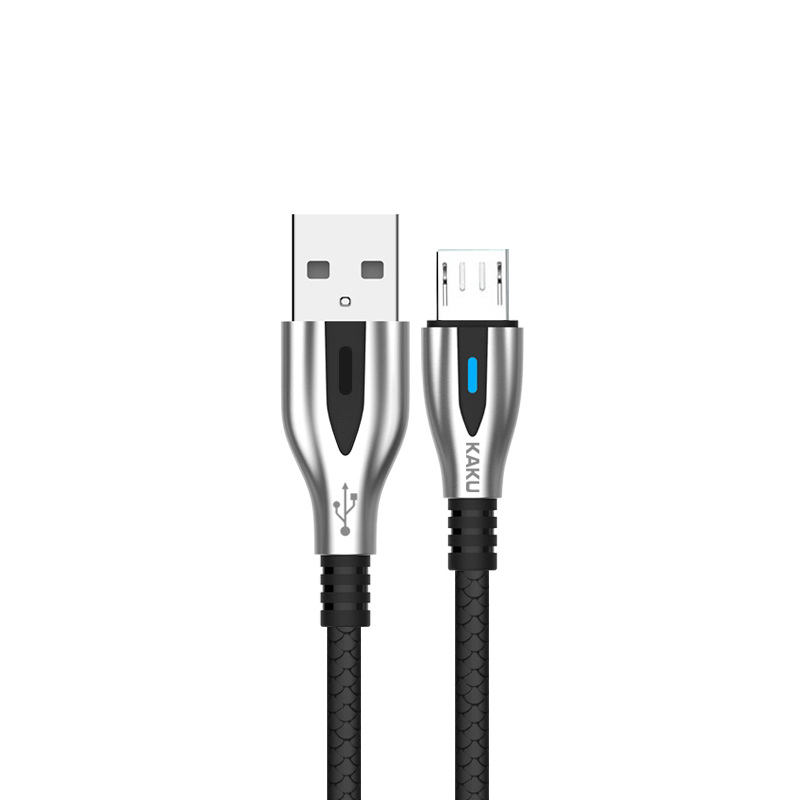 Кабель Kaku KSC-097 USB - Micro USB 1.2 m з індикатором - Black