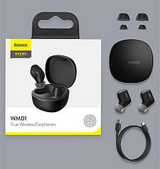 Бездротові навушники. Baseus WM01 TWS Bluetooth