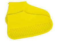 Силиконовые чехлы бахилы для обуви от дождя и грязи размер M 37-41 размер желтый