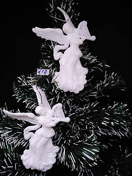 Прикраси на ялинку іграшки 3D Ангел арфа 13*10 см