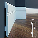 Плінтус ударостійкий LPC-18 Cezar з дюрополімер висотою 107 мм. Доставка, фото 2