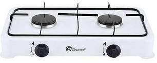 Газовая плита таганок настольная на 2 конфорки Domotec MS 6662 540W White, фото 1