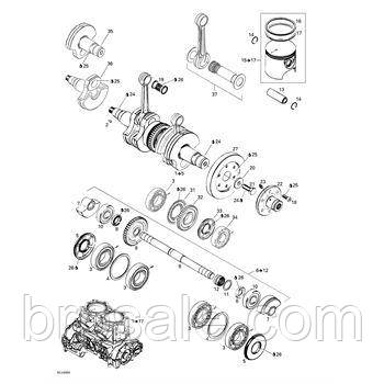 Колінчастий вал PTO Sea-Doo BRP Crankshaft-Pto